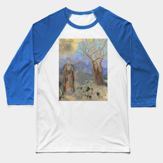 Buddha by Odilon Redon Baseball T-Shirt by Classic Art Stall